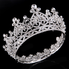 korea Alloy Water Lead Handmade  Wedding Bridal round pageant crowns