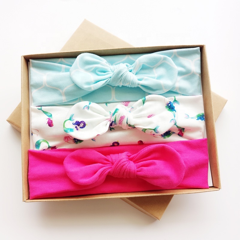 Promotional amazon baby popular top slaes fabric decoration baby hairband set