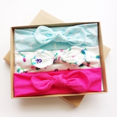 Promotional amazon baby popular top slaes fabric decoration baby hairband set