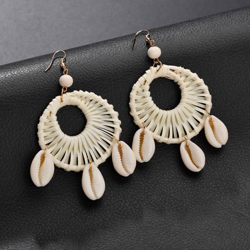 2019 korean style natural conch abalone stainless steel earings with shells