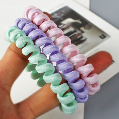 2020 Amazon hot sale new fashion girl elastic coil phone cord telephone wire line hair ties for woman