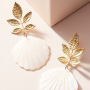 wholesale fashion trendy alloy women eardrop leaf nature shell earrings wholesale fashion trendy alloy women eardrop leaf nature shell earrings
