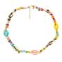Summer beach fashion jewelry colorful alloy resin shell necklaces for women