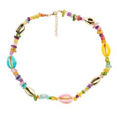 Summer beach fashion jewelry colorful alloy resin shell necklaces for women Summer beach fashion jewelry colorful alloy resin shell necklaces for women