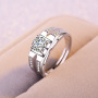 Men Silver Plated Diamond Wedding Ring Dubai Style Stainless Steel Statement Ring Men Silver Plated Diamond Wedding Ring Dubai Style Stainless Steel Statement Ring