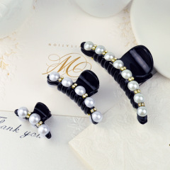 New vintage hair jewelry resin crystal rhinestone pearl Acrylic women hair claw