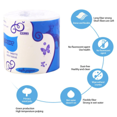 Bulk 3 ply layer printed core bathroom tissue/toilet paper/toilet tissue roll
