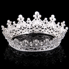 korea Alloy Water Lead Handmade  Wedding Bridal round pageant crowns