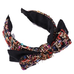 Retro wild double layer bow hair accessories women headband