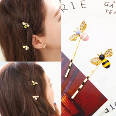 2020 Amazon Girl honeybee Metal Hairclip Crystal Bee Hairpin for women