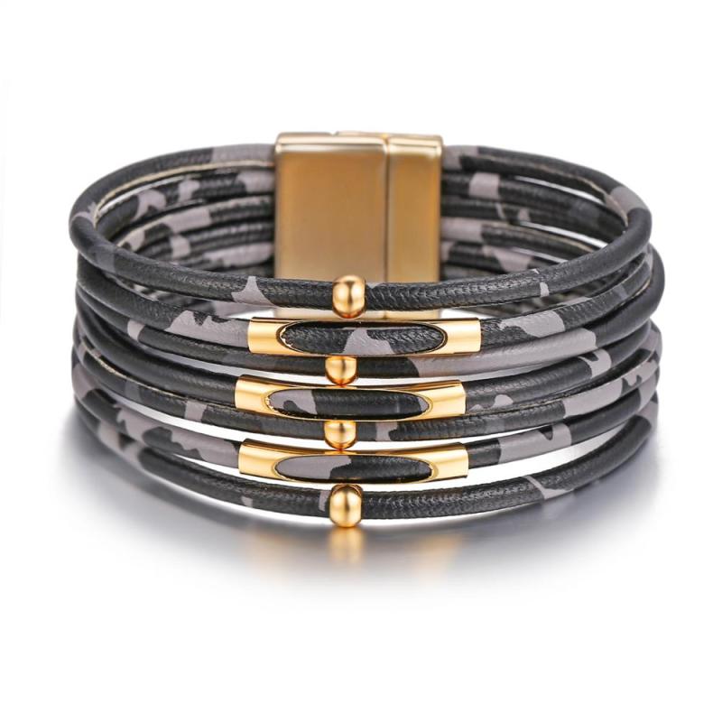 Wholesale Fashion Multilayer Wide jewelry Leopard Leather Bracelet For Women Wholesale Fashion Multilayer Wide jewelry Leopard Leather Bracelet For Women