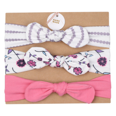 Handmade Polyester cotton elastic Hair Bows Baby Girls headbands