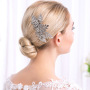 Handmade flower gold crystal hair accessories wedding bridal hair combs