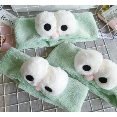 Wholesale Face Washing Mint Green Eye Popping Winter Polar Fleece Headband