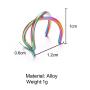 2020 amazon ins Fashion C cross shape body Cheap clip on earrings non piercing ear cuff earrings loop gold