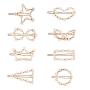 Women Geometric Shape wedding Metal Hair Accessories pear Hair Barrettes Women Geometric Shape wedding Metal Hair Accessories pear Hair Barrettes