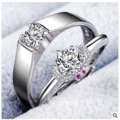 2019 Classic 925 Sterling Silver Wedding Ring Set CZ Gemstone Bridal Ring