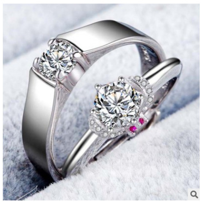 2019 Classic 925 Sterling Silver Wedding Ring Set CZ Gemstone Bridal Ring 2019 Classic 925 Sterling Silver Wedding Ring Set CZ Gemstone Bridal Ring