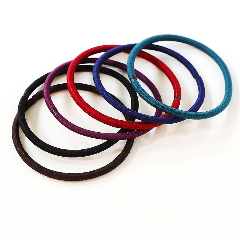 Amazon Hot Sale Ponytail Holders Seamless Rubber Elastic Hair Ties for Women and Girls