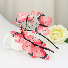 2020 new arrival amazon hot sale fabric butterfly hairband for girls kids