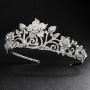 Luxury Alloy Water Lead Handmade  Wedding Bridal Crystal Headpiece Tiara Crowns
