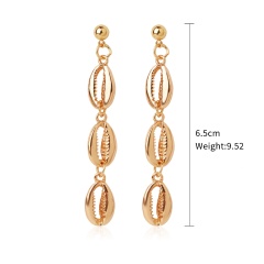 2020 new arrival ins bohemia white shell alloy conch super fairy temperament women's accessories earrings