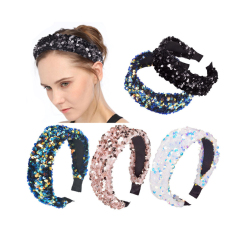 2020 fashion new women wide bling bling glitter sequins headbands for girls 2020 fashion new women wide bling bling glitter sequins headbands for girls