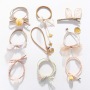 bule kid Glitter Elastic star ponytail holder Scrunchies women Hair ties set