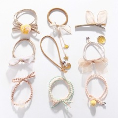 bule kid Glitter Elastic star ponytail holder Scrunchies women Hair ties set