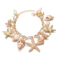 New fashion beautiful pearl conch starfish shell beach necklace for women jewelry