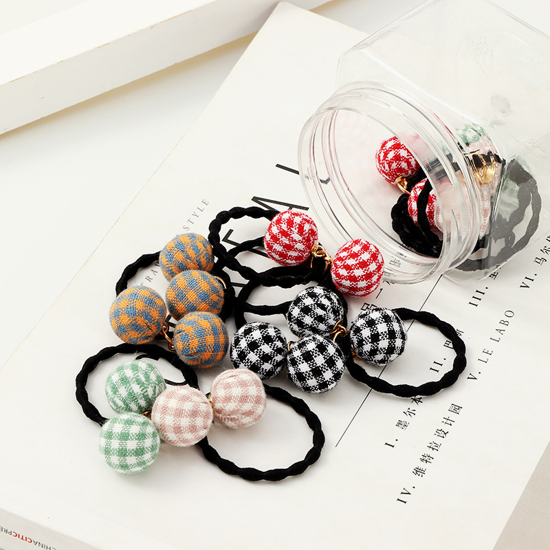 10pcs Trendy Hot Quality Girls Elastic Rubber Hair Rope Pompom Ball hair band 10pcs Trendy Hot Quality Girls Elastic Rubber Hair Rope Pompom Ball hair band