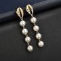 2019 American fashion jewelry for women elegant white pearl drop simple earrings