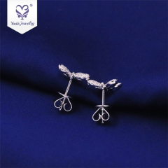 14K 18k jewelry beaded Teardrop Dangle charm butterfly Moissanite stu Diamond earring