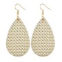 2020 Trendy Bulk Wholesale Women Embossed Black Cowhide Faux Teardrop Leather Earrings 2020 Trendy Bulk Wholesale Women Embossed Black Cowhide Faux Teardrop Leather Earrings