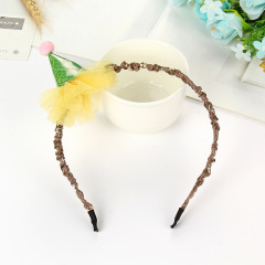 Korean fancy cute wholesale cartoon hat festival hairbands for girls kids