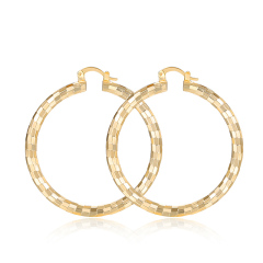 Fashion creative18K gold plated female copper circle hoop earrings for women