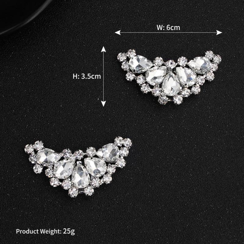 Manufacturers custom  diamond shoe buckle  bride wedding accessories shoes accessories  glass diamond shoe buckle