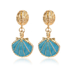 New fashion gold plated shell alloy eardrop oil drip earring ladies earrings