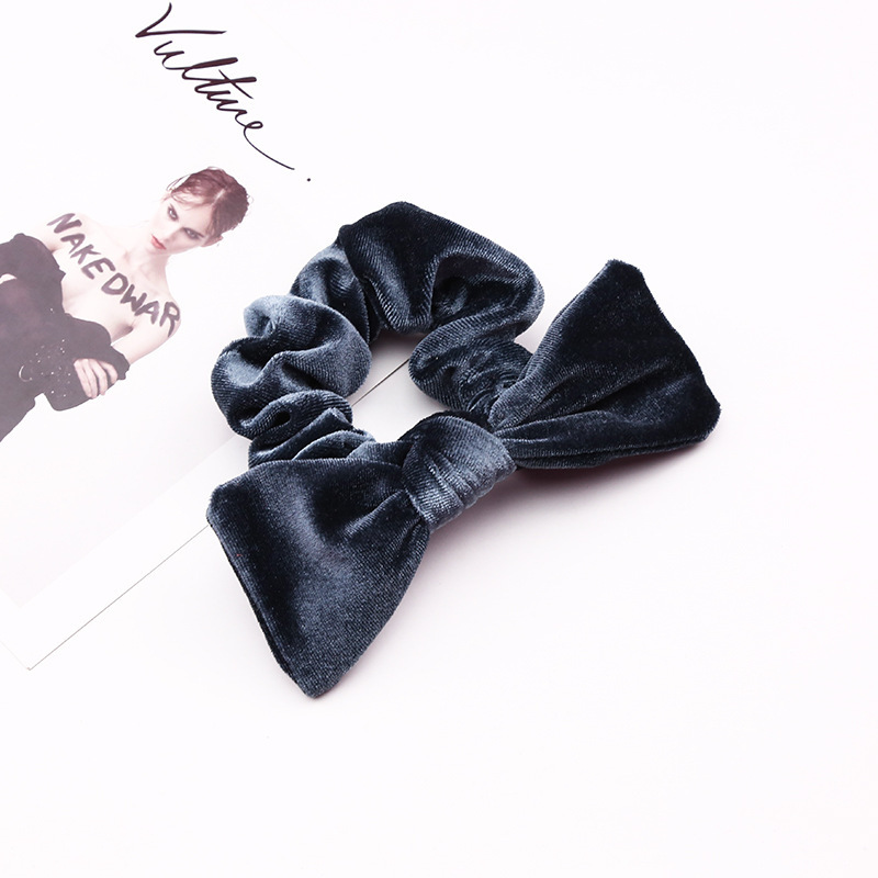Winter Hair Scrunchies Elastics ponytail holder pleuche plush Bow hair tie