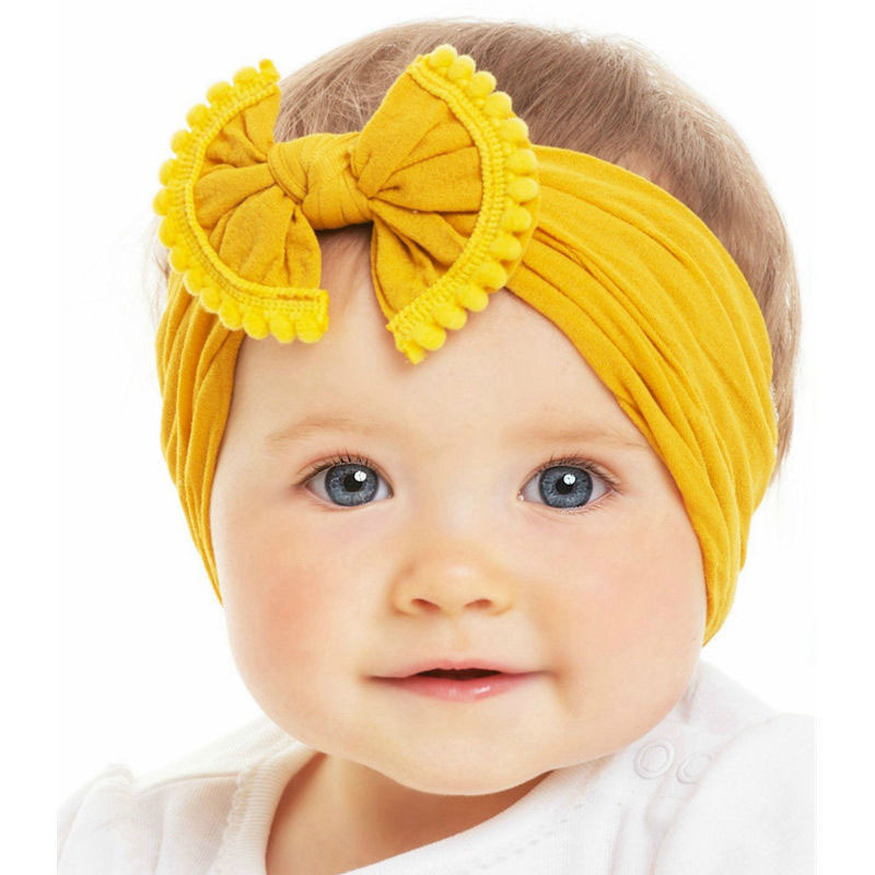 wholesale plain elastic children hair accessories flowers headbands