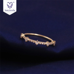 Customized wedding lady ring 18k colorless moissanite ring 14k gold