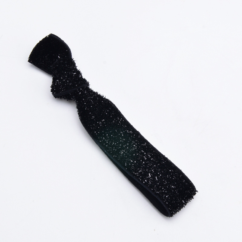 solid colors Sequin Scrunchy Elastic Ponytail Holder Girls Hair Bow hair bands