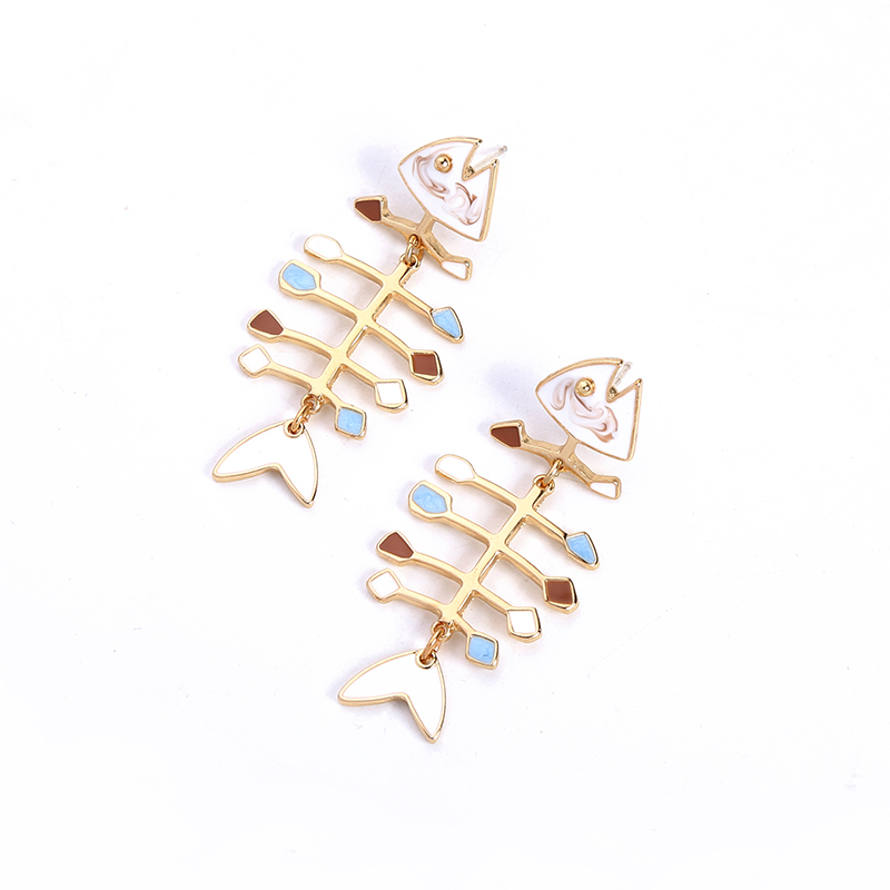 2019 China wholesales customized latest designs fish shaped earrings