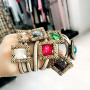 2019 Beautiful glitter crystal rhinestone Elegant Korean Accessories Women Hair ties 2019 Beautiful glitter crystal rhinestone Elegant Korean Accessories Women Hair ties