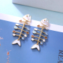 2019 China wholesales customized latest designs fish shaped earrings