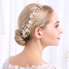 Beauty Bride flower pearl Wedding hair accessories women bridal hair combs