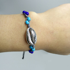 Handmade Women Accessories Beaded Strand Natural Seashell Hand Knit Shells Friendship Bracelet