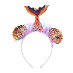 Kids party  hair Accessories bling tassel Hairband Mermaid Headband
