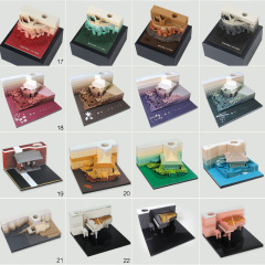 Custom gift cute design building Novelty Stick writing 3d memo pad