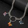 Fashion custom women jewelry chain butterfly choker necklaces for girls Fashion custom women jewelry chain butterfly choker necklaces for girls